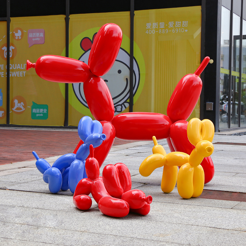 fiberglass Balloon Dog statue abstract resin ornament jeff Fashion decoration sculpture