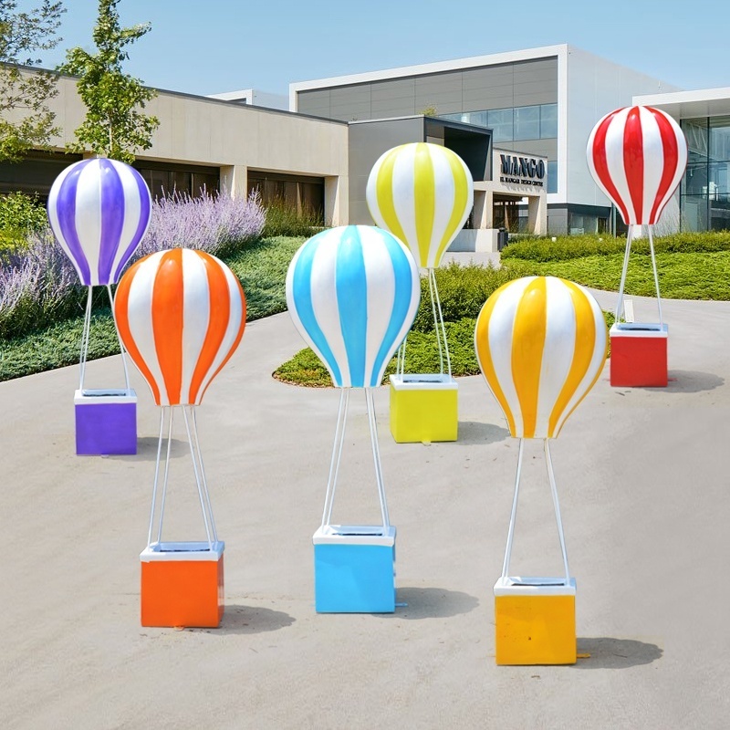 Display resin mold hot air balloon prop fiberglass balloon sculpture for amusement party decoration