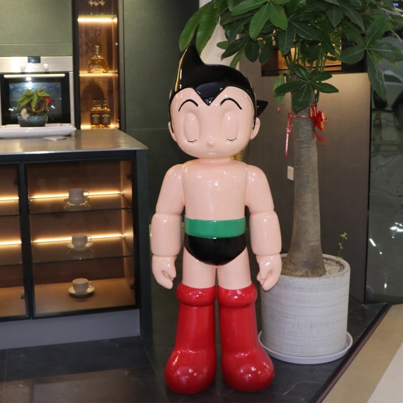 Japan Style Home Decoration Life Size Resin Cartoon Figure Statue Fiberglass Astro boy  Statue