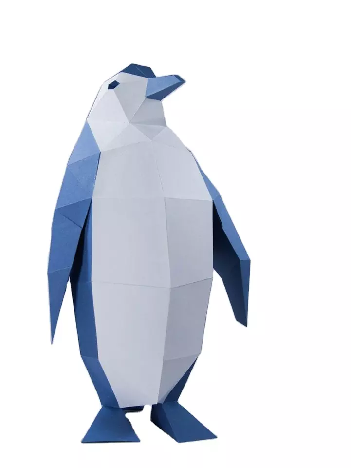 Large Fiberglass Statues Geometric fiberglass Penguin Sculpture Penguins statue Ornament Outdoor Decoration