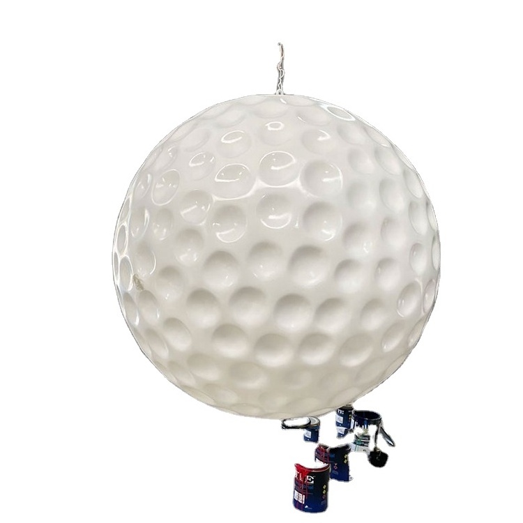 Outdoor decor giant fiberglass decorative golf ball sculpture resin statue fiberglass golf ball sculpture