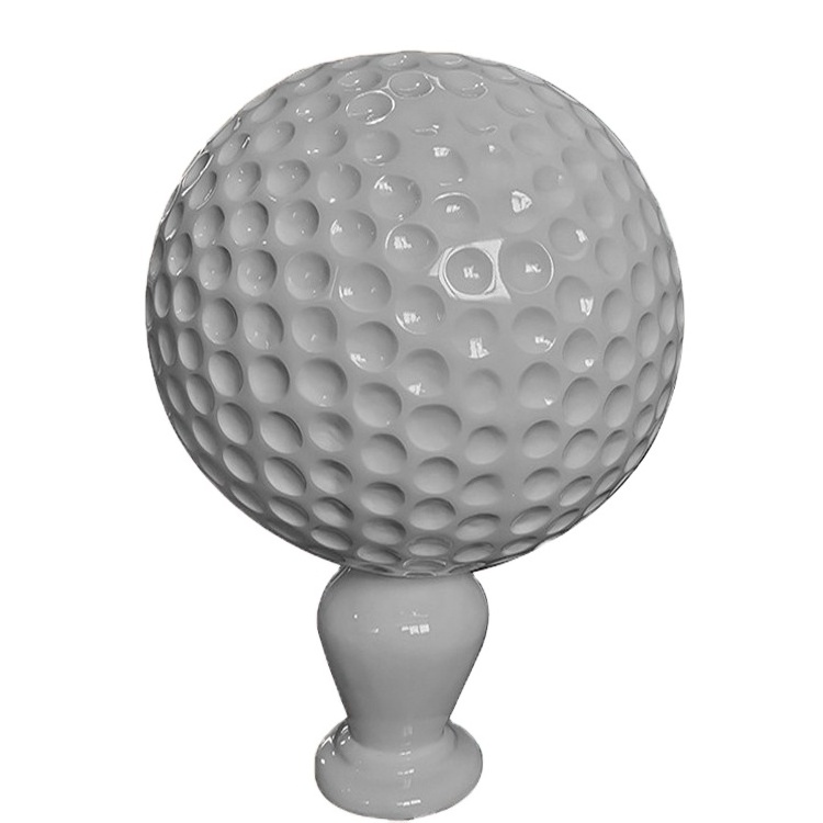 Outdoor decor giant fiberglass decorative golf ball sculpture resin statue fiberglass golf ball sculpture