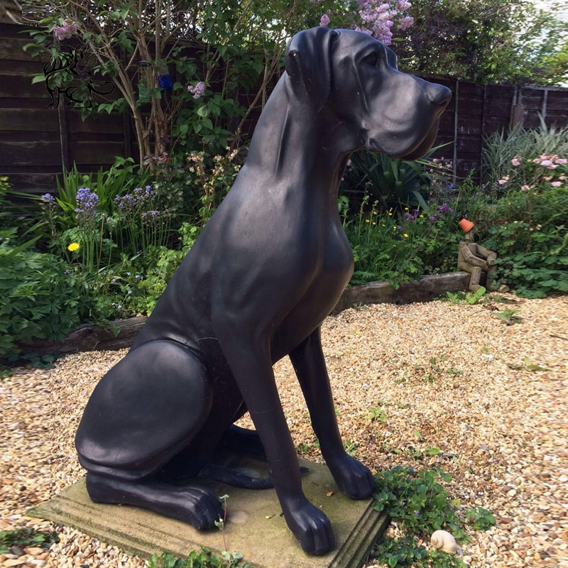 Garden Outdoor  life size great dane statue Home Decor Sculpture bulldog Bronze Dog Statue