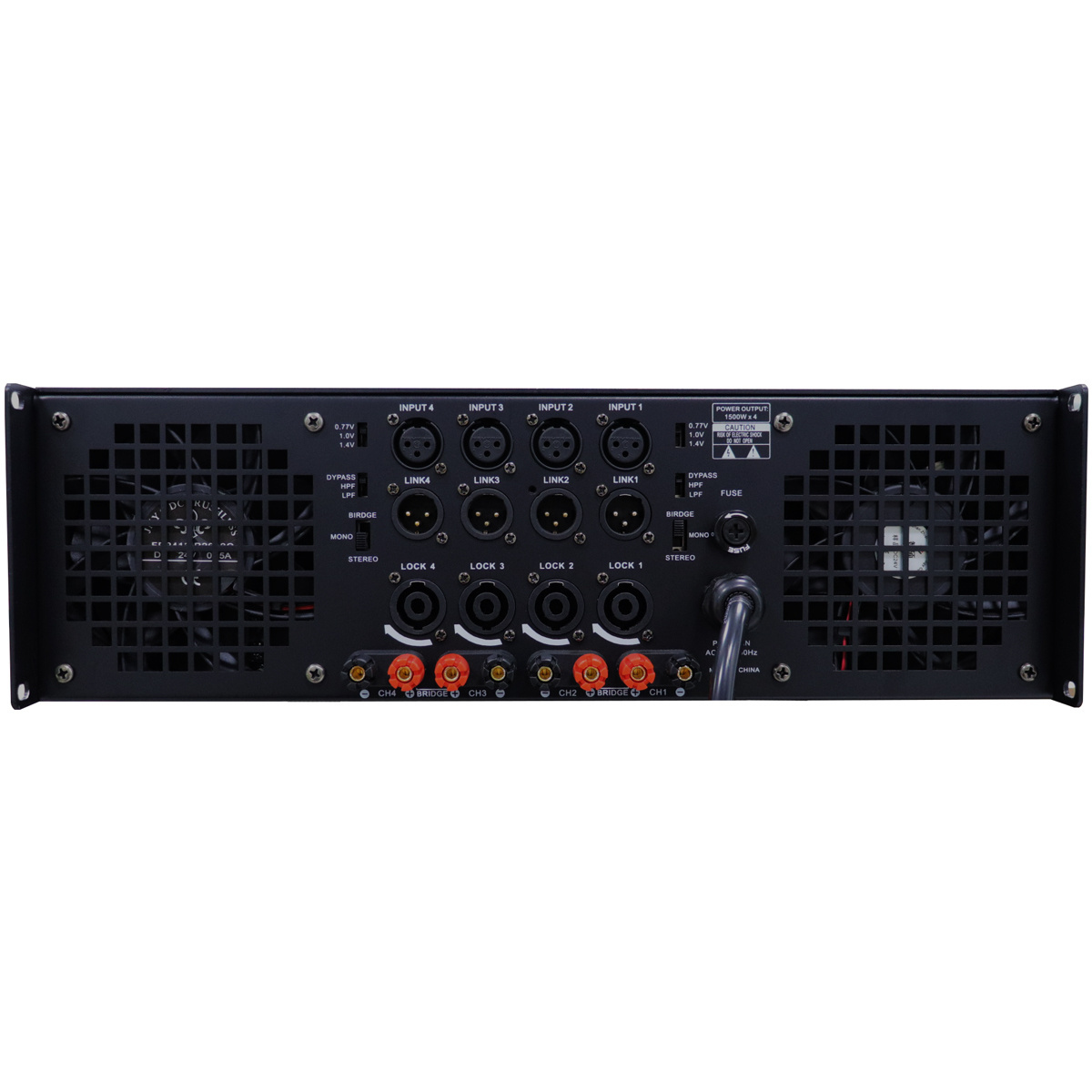 New models 6000 watt Four channel stereo professional amplifier for bass output