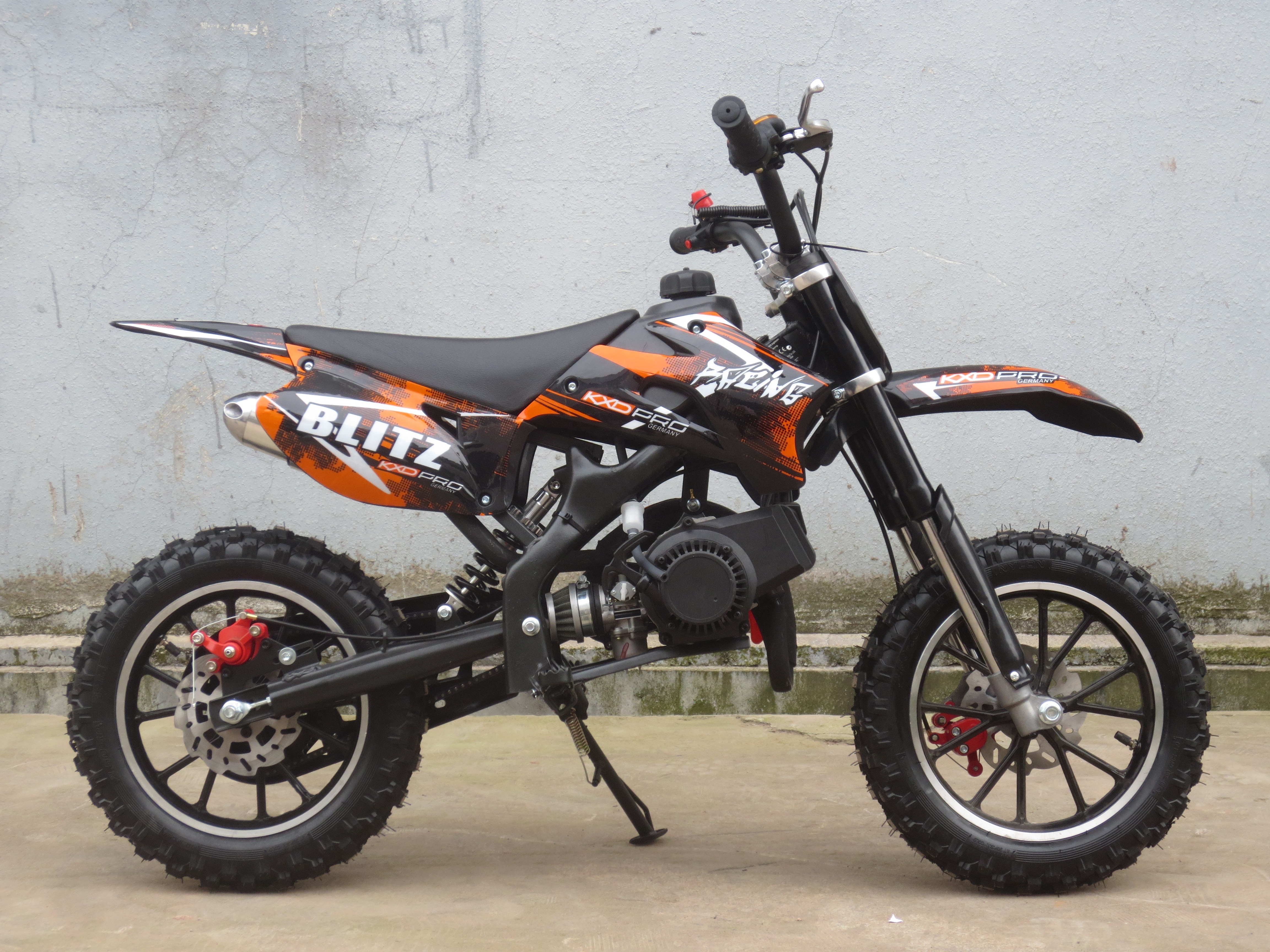 KXD708A mini motorbike 49CC 2 stroke pull start automatic speed made from KXD MOTO kids mini dirt bike factory