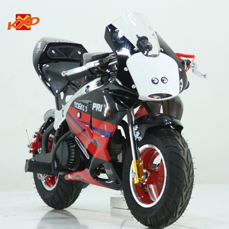 Mini sport GP pocket bike 50CC 2 stroke pull start kids racing small dirt bike mini gas motorbike for children cheap child bike