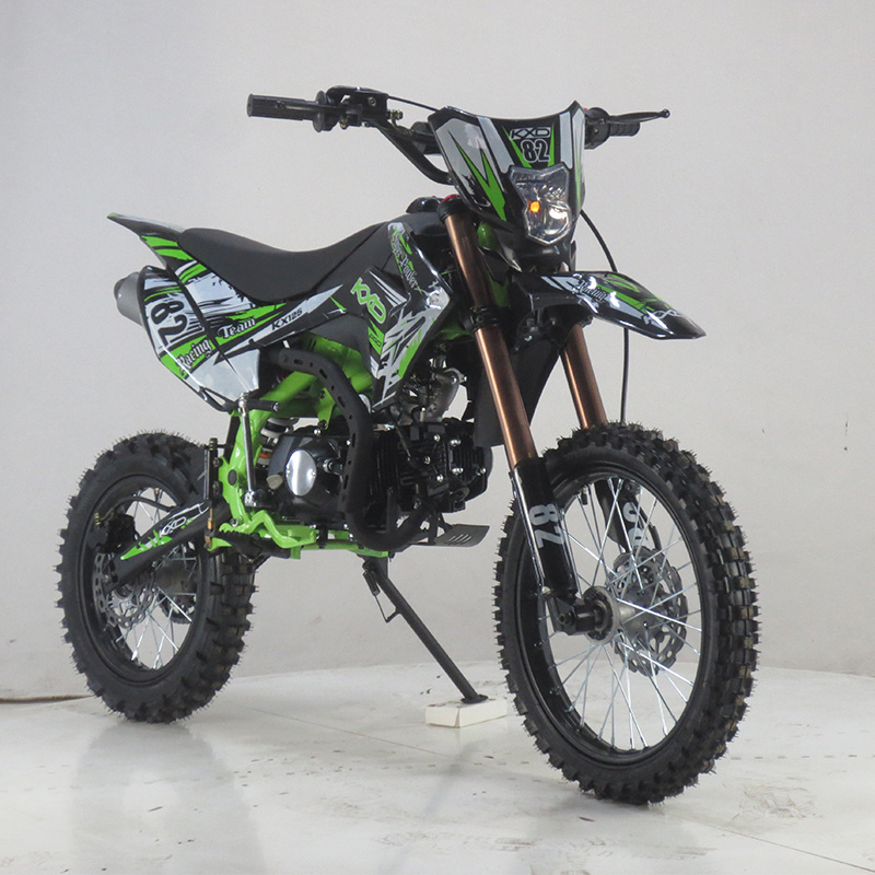 KXD 609 pro cross E-start+kick start 125CC/140CC pit bike with head light 4 speed 17/14 inch tyre teen adult dirt bike