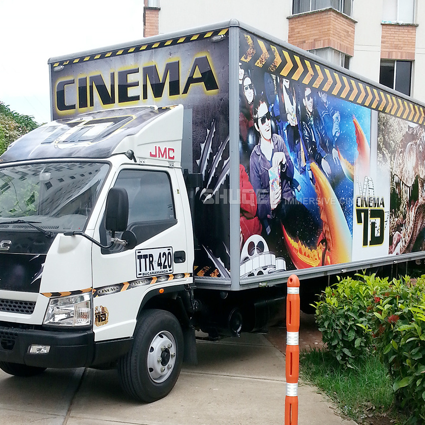 Outdoor Theater Popular Truck Mobile Cinema 7D Movie Theater Simulator Arcade Games Cinema Machine