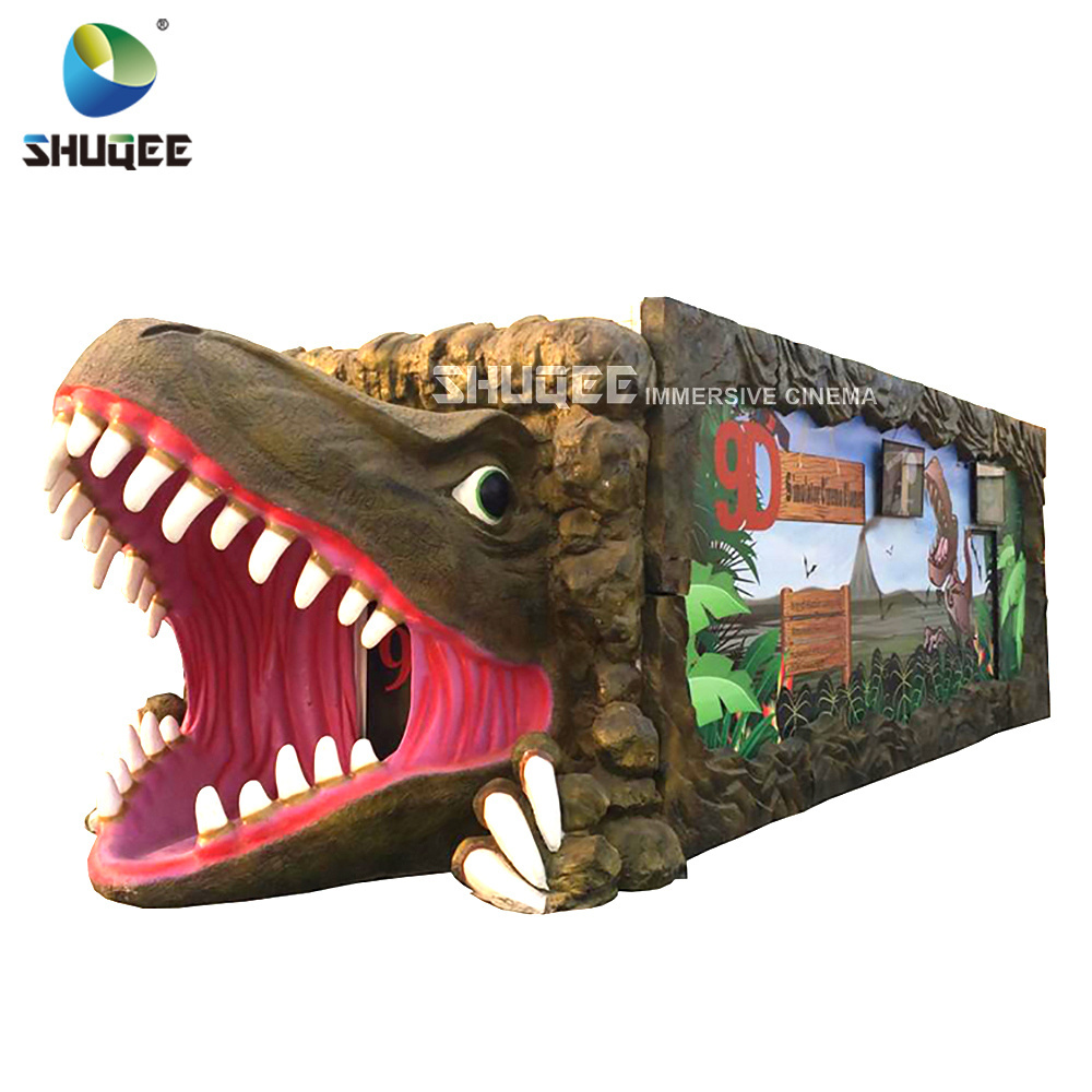 Ashion amusement park rides mini 9d cinema with dinosaur