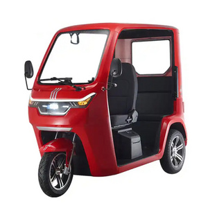 Adult Passenger Electric Tricycle Elderly Tricycle Passenger and Cargo Dual-Purpose Semi-Closed Tricycle