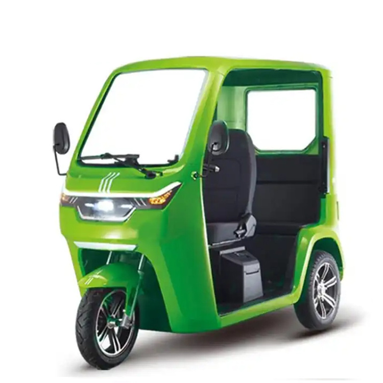 Adult Passenger Electric Tricycle Elderly Tricycle Passenger and Cargo Dual-Purpose Semi-Closed Tricycle