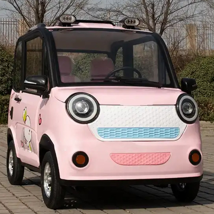 Newest design upgraded electric mini car single door four wheels four seats for young teenager low speed without license