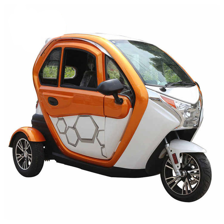 Adult Electric Vehicle Electric Disabled Car Best Prices 3 Wheels 3 Seats Electric Tricycle 1000W Closed Electric Mini Car Eec