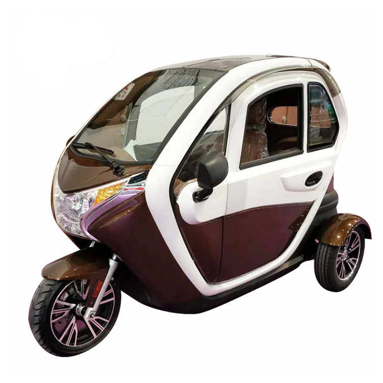 Adult Electric Vehicle Electric Disabled Car Best Prices 3 Wheels 3 Seats Electric Tricycle 1000W Closed Electric Mini Car Eec