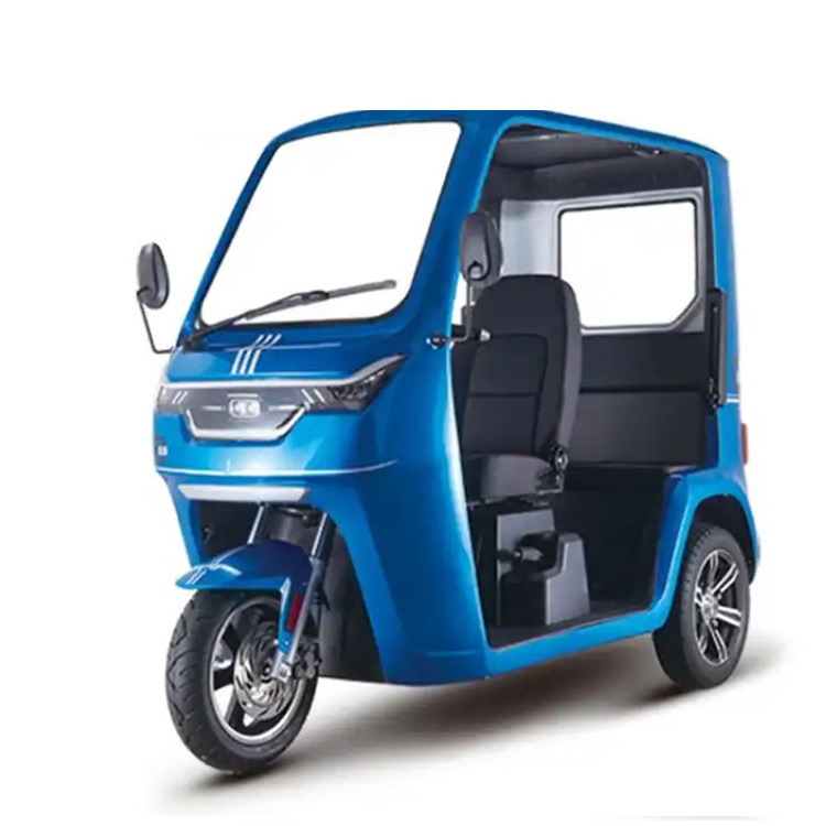 Adult Passenger Electric Tricycle Elderly Tricycle Passenger and Cargo Dual-Purpose Semi-Closed Tricycle