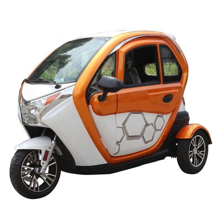 Adult Electric Vehicle Electric Disabled Car Best Prices 3 Wheels 3 Seats Electric Tricycle 1000W Closed Electric Mini Car Eec