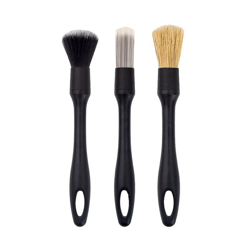 Hot Selling 3 Pcs Car Care Detailing Brush with Replaceable Head Multi-Functional Detailing Brush Set for Car