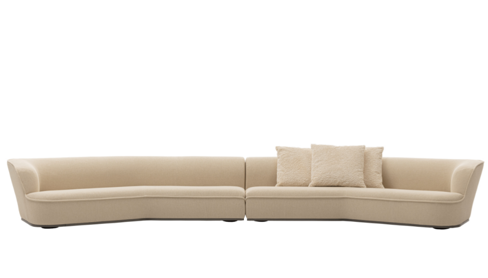 Irregular combination sofa in Italian designed villa living room