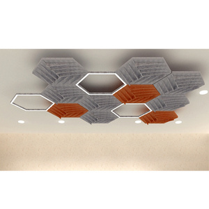 Banquet Hall Ceiling Hanging Panels Decorated With Fiberboard Soundproof Ceilings