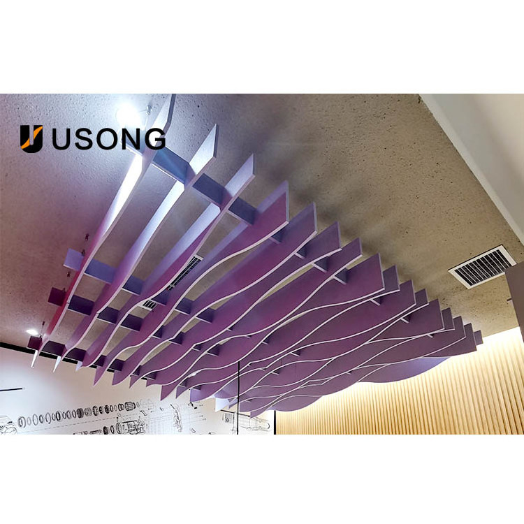 Factory Outlet Rectangle Noise-Canceling False Ceiling Is Used In The Hotel Lobby