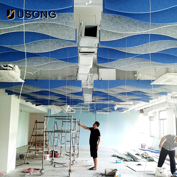 China Manufacture Polyester Acoustic Ceiling Acoustic Absorber Polyester Fiber Panel