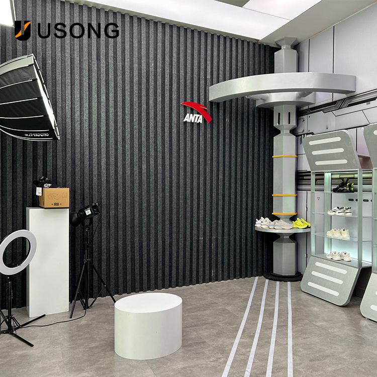 Customized High Quality Office Home Theater 3D Polyester Fabric Great Wall Board Acoustic Sound Absorbing Panel