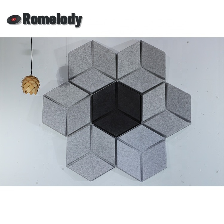 Quality Hexagonal Three-Dimensional Wall Panels Art Wall Panels Studio Decoration Soundproofing