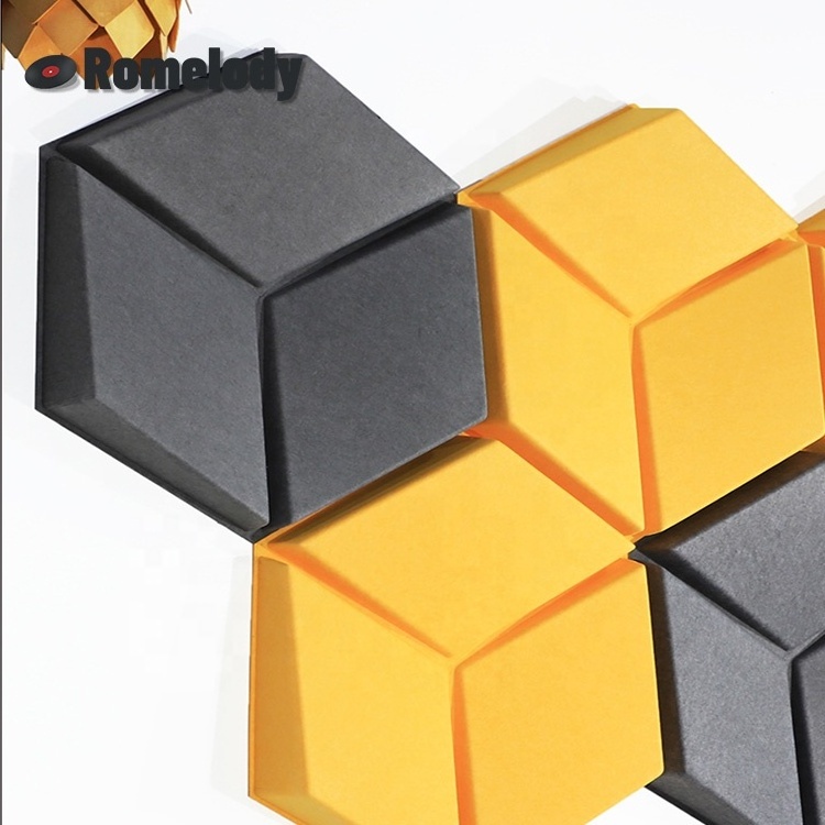 Quality Hexagonal Three-Dimensional Wall Panels Art Wall Panels Studio Decoration Soundproofing