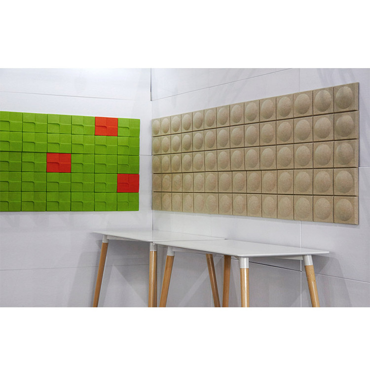 Quality Green Building Materials Modern Polyester Fiber Decoration Wall Panels Round Drum 3D Acoustic Panels