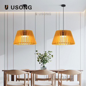 ODM OEM USONG Latest Design Felt Lampshade  LED E27 Hot Selling PET Acoustic Panel Sound Absorption Noise Reduction Ceiling Lamp