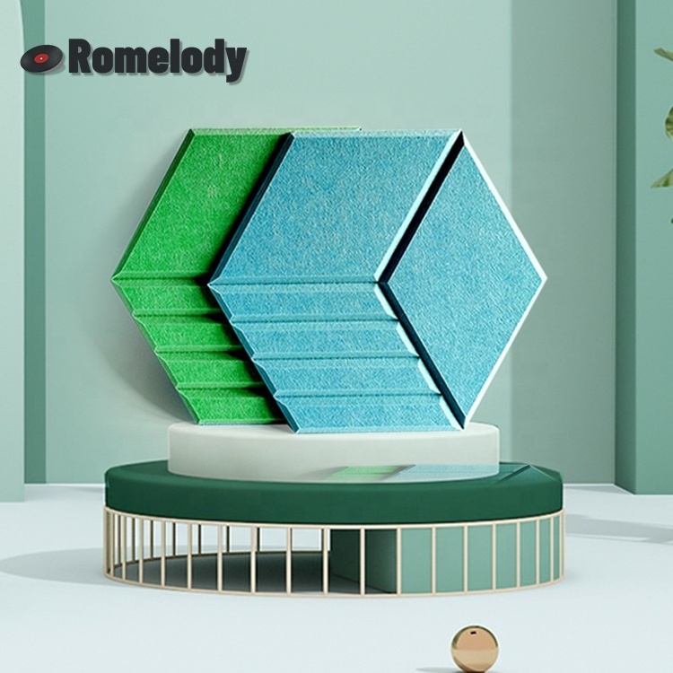 Factory Direct Supply High Quality New Arrival Fabric Hexagon Sound-Absorbing  Acoustic Panels