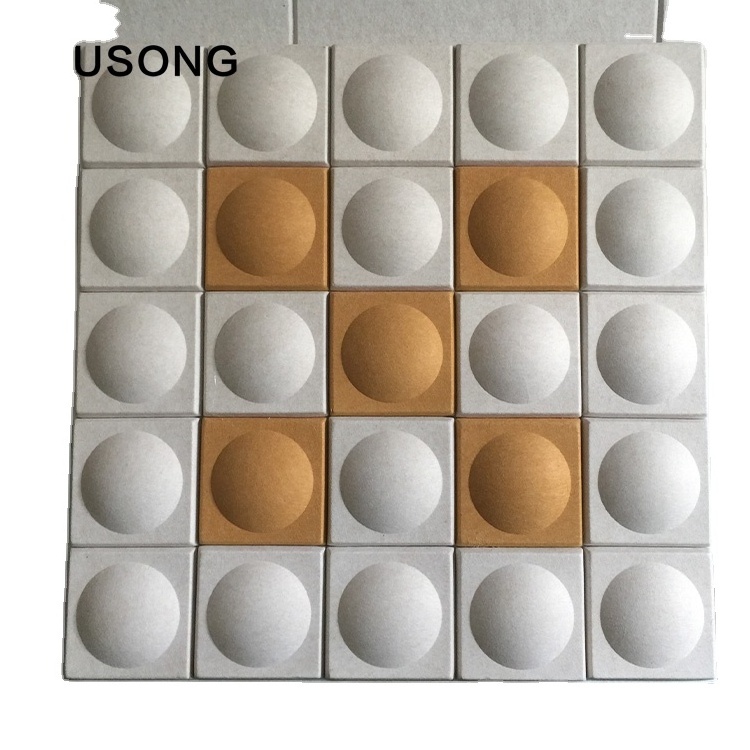 Quality Green Building Materials Modern Polyester Fiber Decoration Wall Panels Round Drum 3D Acoustic Panels