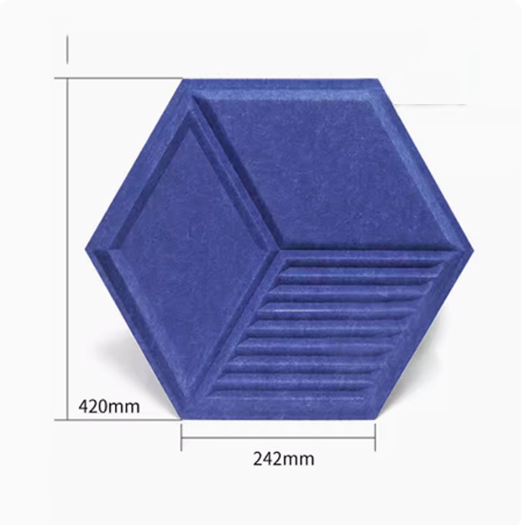 Hexagonal Sound Insulation Brick Three-dimensional Acoustic Panel Sound Absorption Board Felt Board