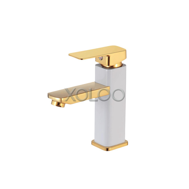 XOLOO Faucet Toilet Tap Chrome White Gold Single Hole Modern Bathroom Mixer Basin Faucet For Hotel Apartment