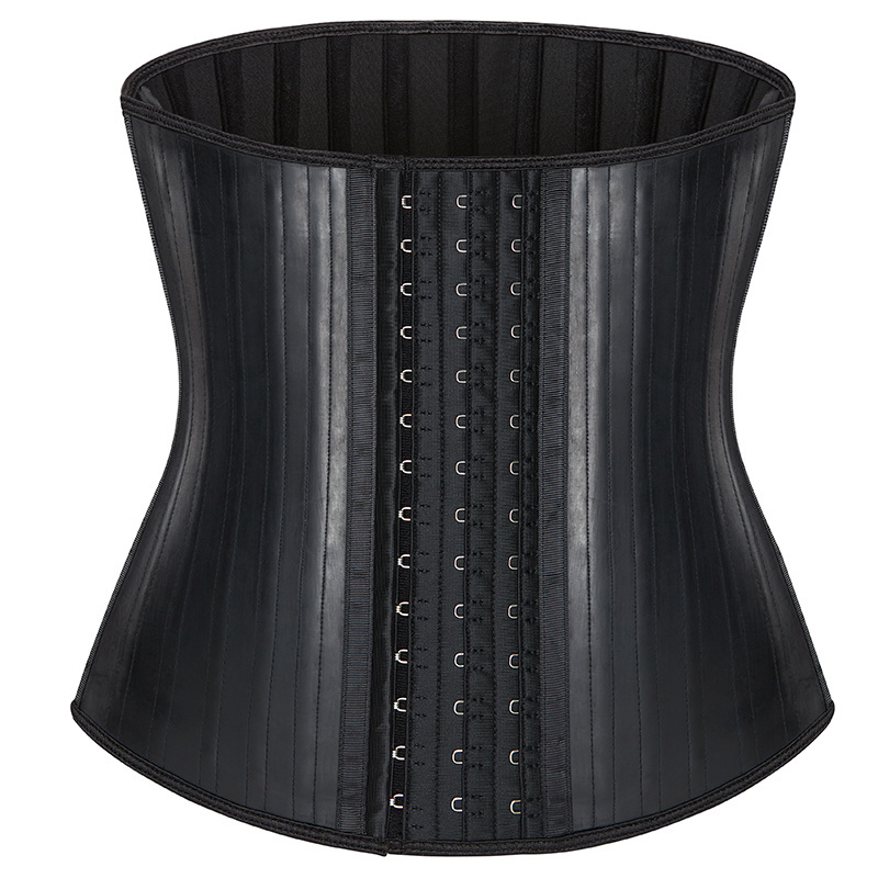 25-rod shiny Flat Belly Slimming Sheath 3 Rows Of Hook Adjustable Corset Belt Abdominal Belts Latex Waist Trainer customized