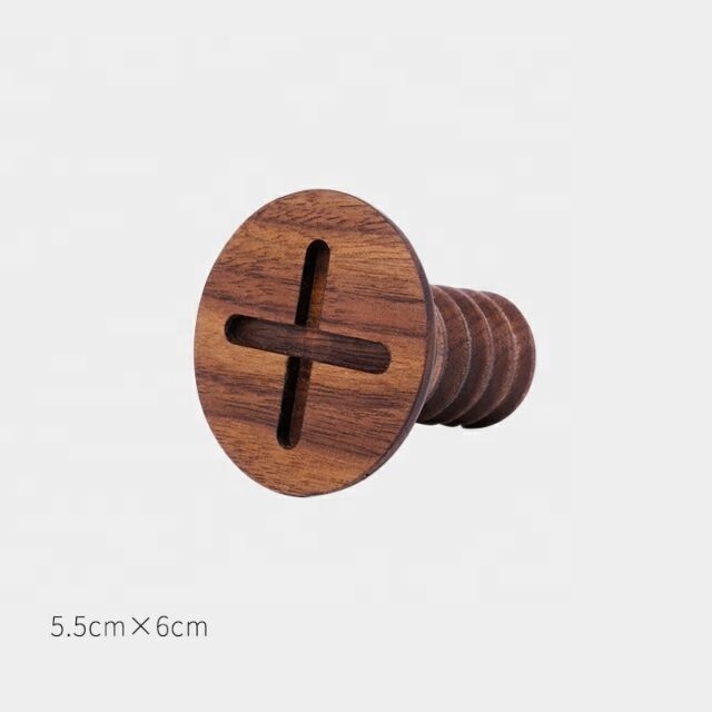 Unique Simple Wooden Sticky Key Wall Hooks Decorative Clothing Custom Packing Customized Logo Multifunction Wood Hooks & Rails