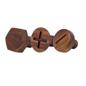 Unique Simple Wooden Sticky Key Wall Hooks Decorative Clothing Custom Packing Customized Logo Multifunction Wood Hooks & Rails