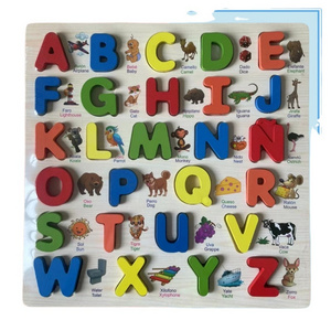 Educational Toys Wooden Alphabet Board Vietnamese Russian Cambodian Arabic Alphabe Board Wooden Puzzles Toys