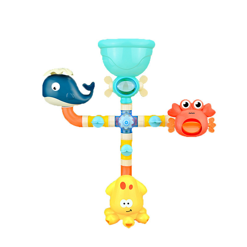 Baby Bath Toys Bathtub DIY Pipes Tubes Bath Time Water Game Spray Swimming Bathroom Toys for Toddlers Kids Gifts Birthday Gift