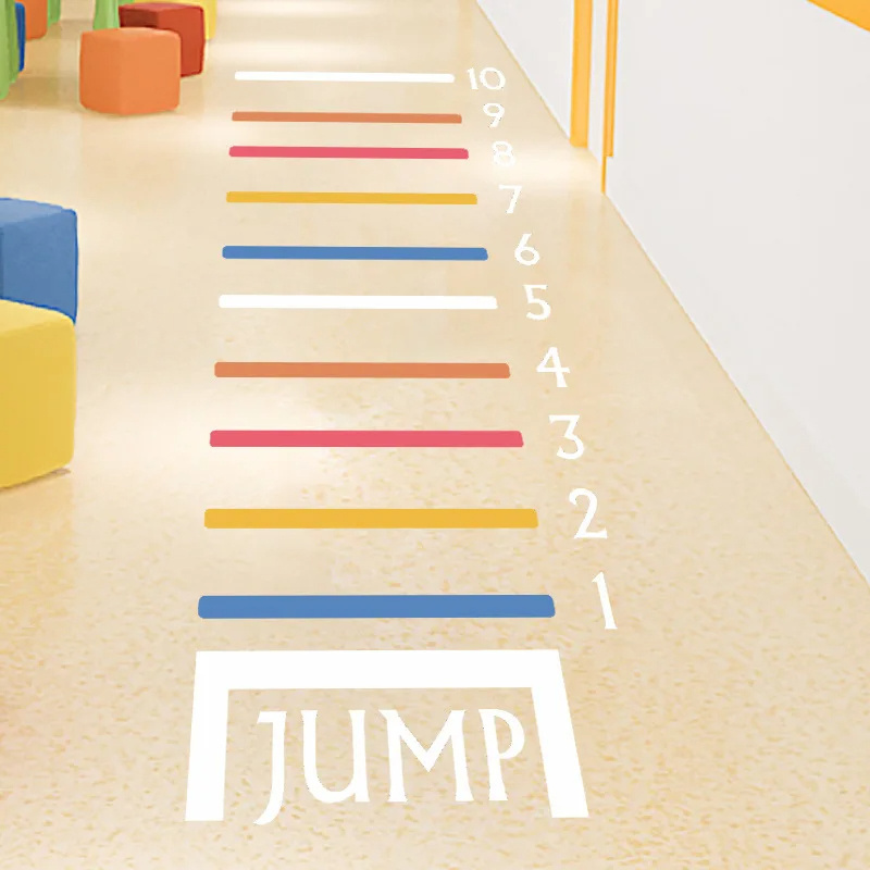 Children Jump Sport Game Number Floor Sticker Home Decor Living Room Playground Decoration Kids Playroom Mural Nursery Decal Art