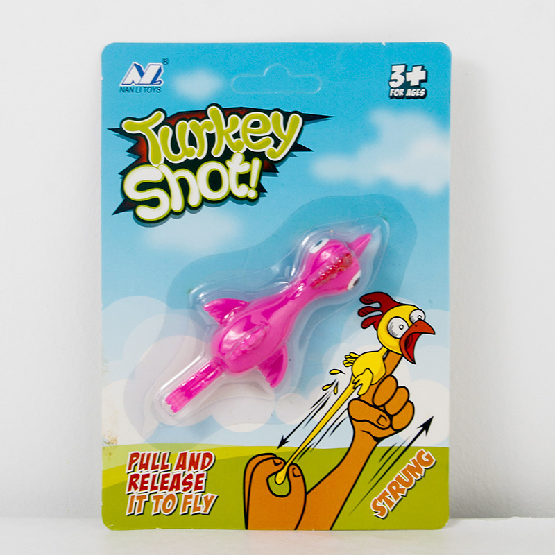 Flying chicken flingers stretchy funny slingshot chicken rubber flick chicken dinosaur