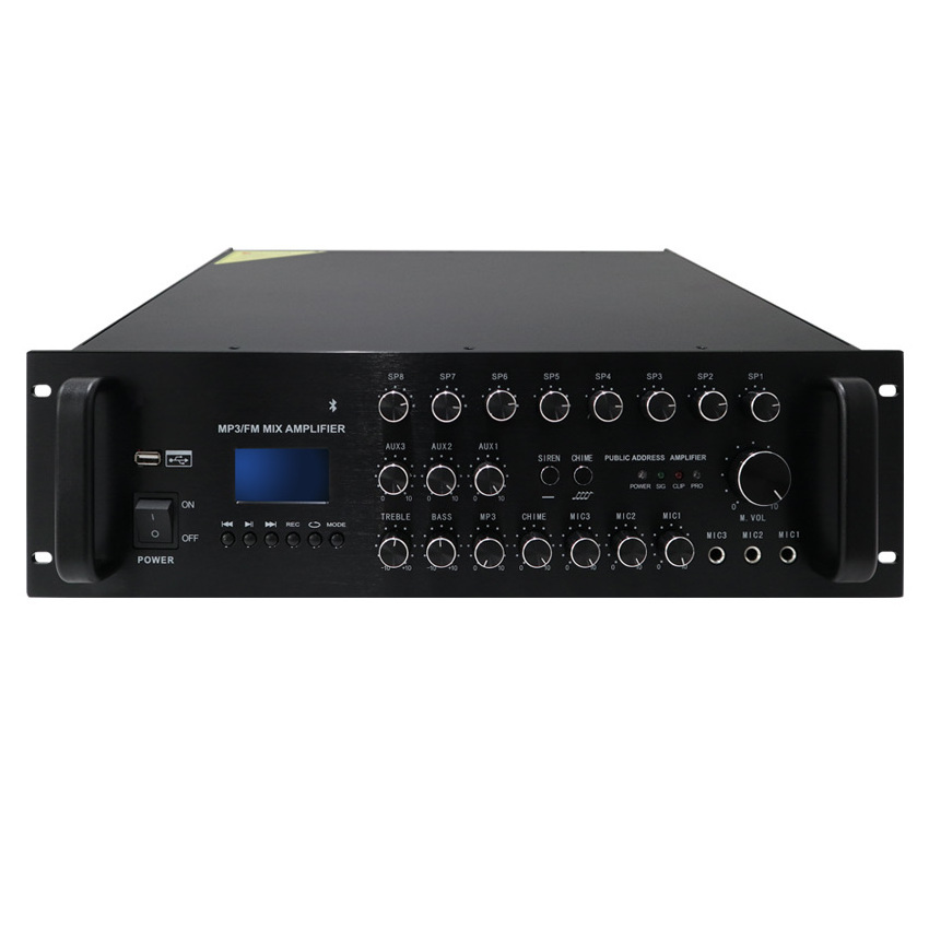 2024 New Professional Audio 2000W Power Amplifier BT USB FM Public Address Broadcast Receiver & Amplifiers