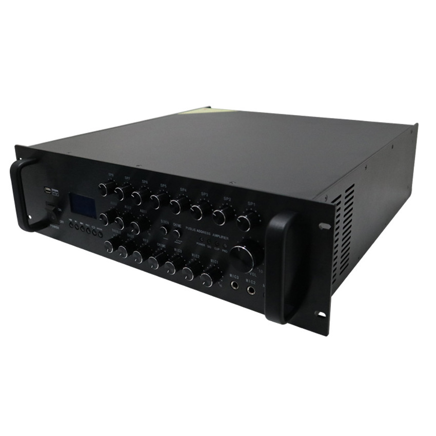 2024 New Professional Audio 2000W Power Amplifier BT USB FM Public Address Broadcast Receiver & Amplifiers