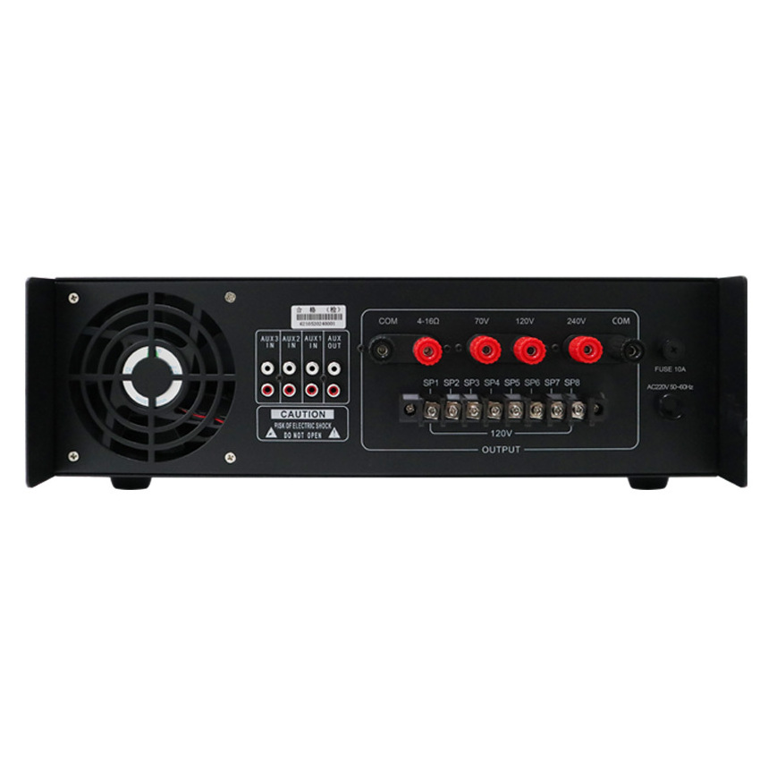 2024 Professional 800W Audio Power Amplifier Mixer New BT USB FM Public Address Receiver & Amplifiers