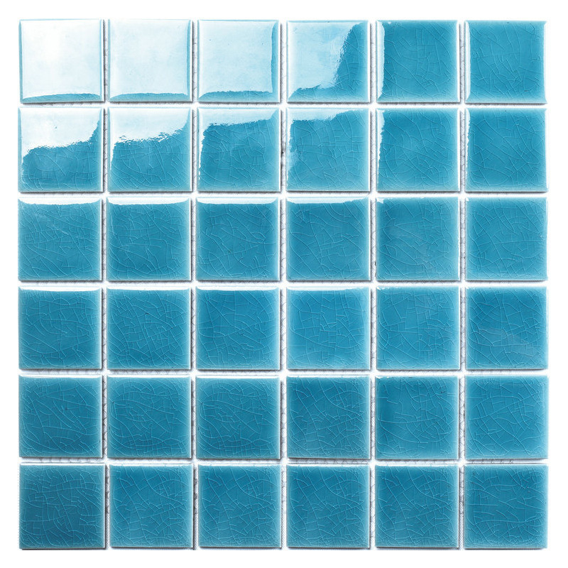 Ceramic Mosaic Moroccan glazed ice crack outdoor hotel pool Fish Pool Landscape  Pool tiles