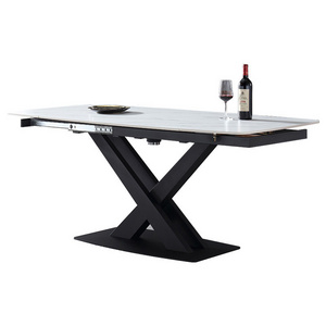 Dining Room Furniture Series Modern Design Rotating Telescopic Rectangular Slab Table Multi-functional Dining Table 