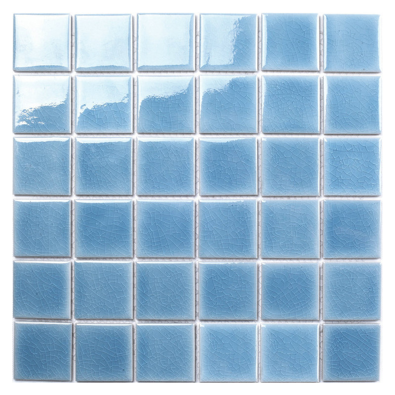 Ceramic Mosaic Moroccan glazed ice crack outdoor hotel pool Fish Pool Landscape  Pool tiles