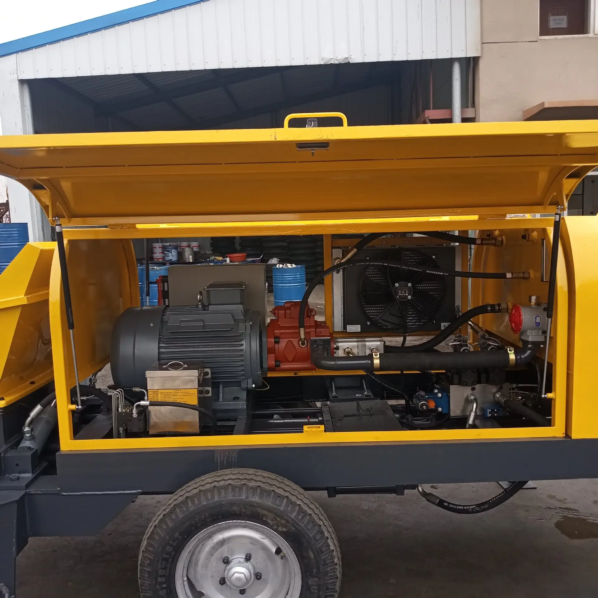 15 20 30 50 90M3 capacity portable cement concrete pumping unit concrete trailer pump