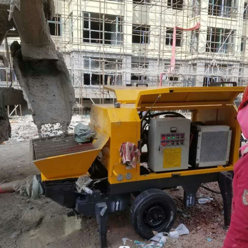 New Micro Cement Concrete Pump Price  Diesel Engine Electric Trailer Installation of Concrete Fixed Pump