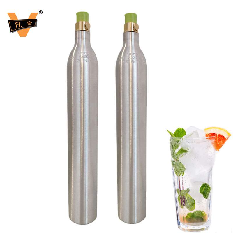 Manufacturer Wholesale Aluminium Soda Making Cylinder C02 Gas 0.6l Soda Cylinders Co2 Cartridge Gas Tank